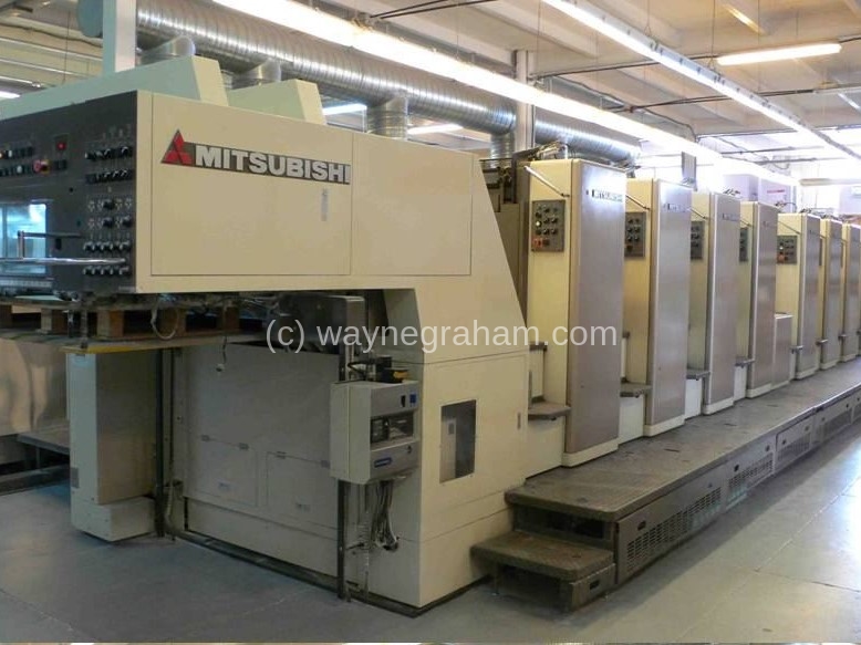 Image of Used Mitsubishi Diamond 3000-R-8 Eight Colour Printing Press For Sale