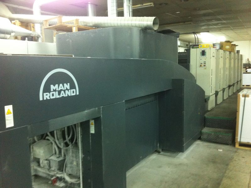 Image of Used Roland 506 HOB+L Six Colour Printing Press With Coater And UV Dryer For Sale