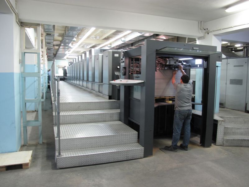 Image of Used Heidelberg Speedmaster CD 102-LY-6-LYYL Six Colour Printing Press With Three Coaters And Full Interdeck UV Drying For Sale