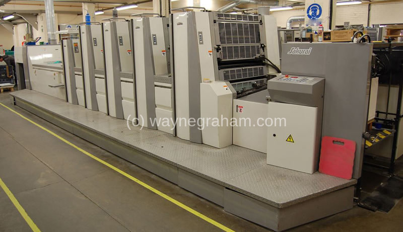 Image of Used Sakurai Oliver 475 SD+C  Four Colour Printing Press With Coating Unit