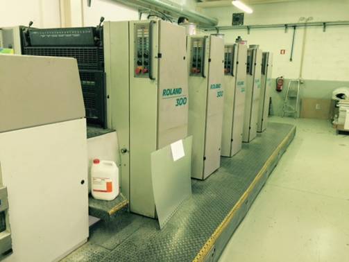 Image of Used Roland 305 HOB Five Colour Printing Press For Sale