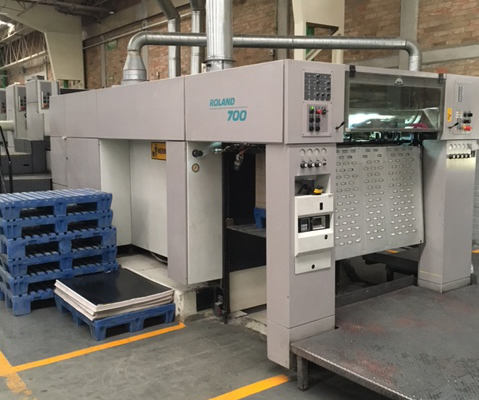 thImage of Used Roland 704 3B TL Four Color Printing Press with Coater For Sale