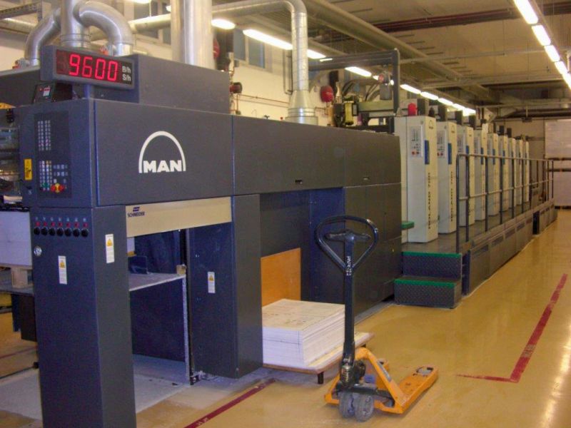 Image of Used Roland 708 3B TL Eight Colour Printing Press With Coating Unit For Sale
