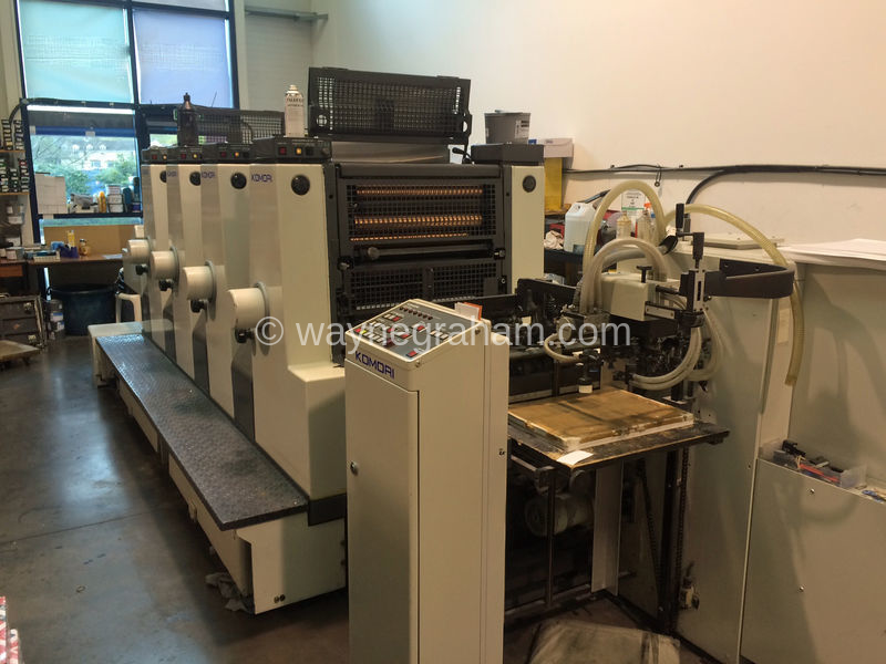 Image of Used Komori L-420 Four Colour Printing Press For Sale
