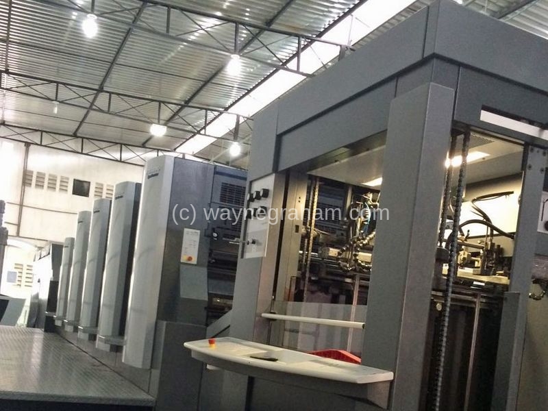 Image of Used Heidelberg Speedmaster CX 102-4-LX Four Colour Printing Press With Coating Unit For sale