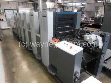 Image of Used Heidelberg Speedmaster SX 52-5-L Five Colour Printing Press With Coating Unit  And Interdeck UV Dryers For Sale