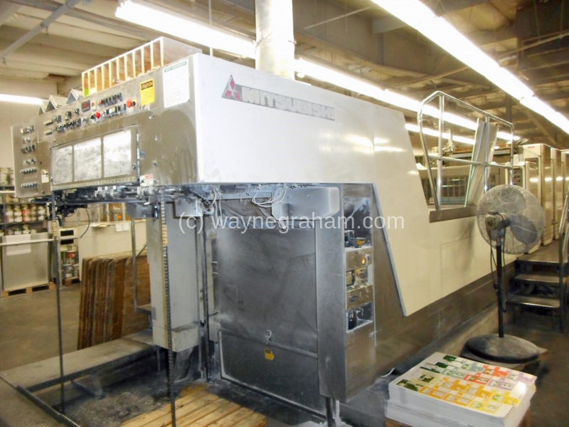 Image of Used Mitsubishi Diamond 3000 LX-6+L Six Colour Printing Press With Coating Unit 