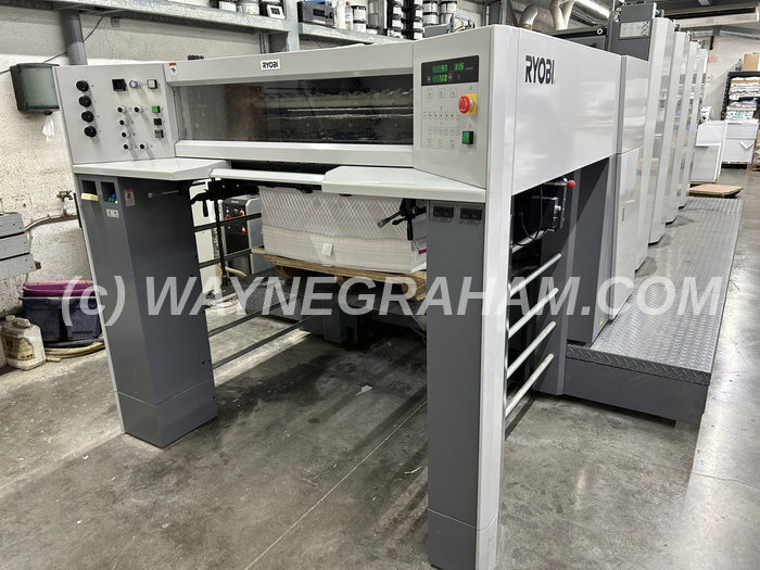 Image of used Ryobi 754 XL 4 Colour Printing Press with Coater and LED UV Dryer for sale - Year: 2015 - LOW Impressions
