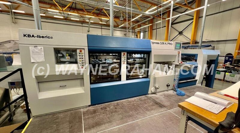 Image of used KBA Iberica 106 K Pro die cutter with stripping and blanking for sale - Year 2018 - Ref: 31767