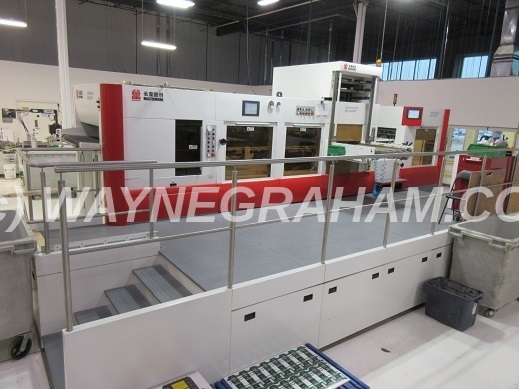 Image of used MK Masterwork Smartcutter 106ER die cutter for sale - Year: 2016 - Specification: Maximum Sheet Size 1,060 x 760mm, Stripping Station, Blanking Station, Centerline, Non-Stop Feeder, Touch Screen, Paper and Board 90-2,000gsm, Machine on 30cm Plinth