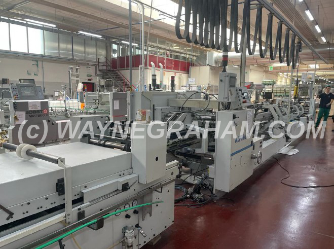 Image of used Bobst Alpina 75 A1 folding carton gluing line for sale - Year: 2001 - Ref: 31808