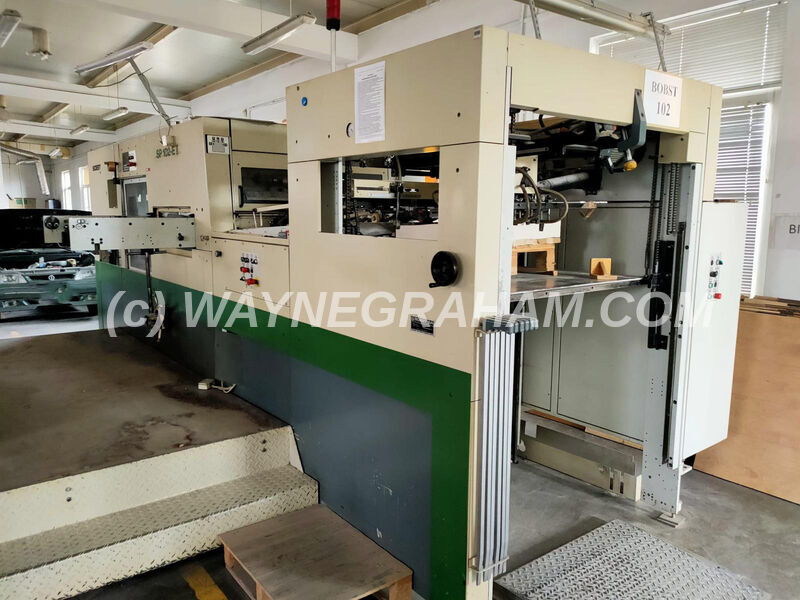 Image of used Bobst SP 102-E II die cutter for sale