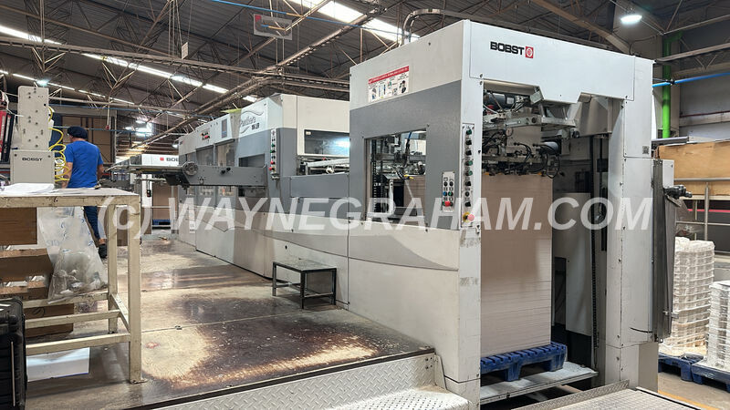 Image of a used Bobst SPanthera 106-LER die cutting machine with stripping and Blanking stations for sale - VERY LOW HOURS - Year: 2005 - Ref: 31896 