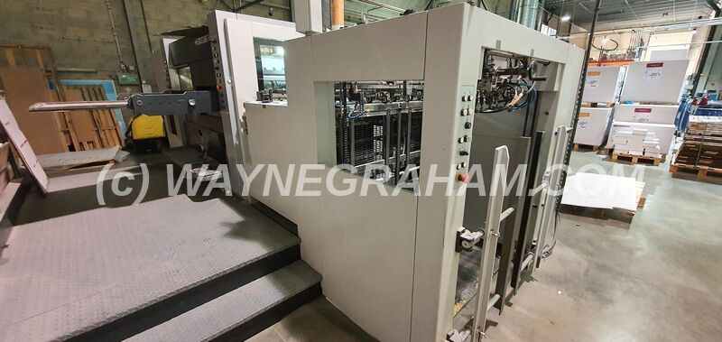 Image of used Heridelberg Varimatrix 105 CS Die Cutting machine for sale. Year: 2009 - Specification: Maximum Sheet Size 1,050 x 750 mm, Stripping.