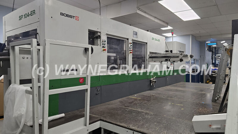 Image of a used Bobst SP 104-ER Die Cutting machine with Stripping and Blanking stations for sale - Year: 2003 - Reference: 31927