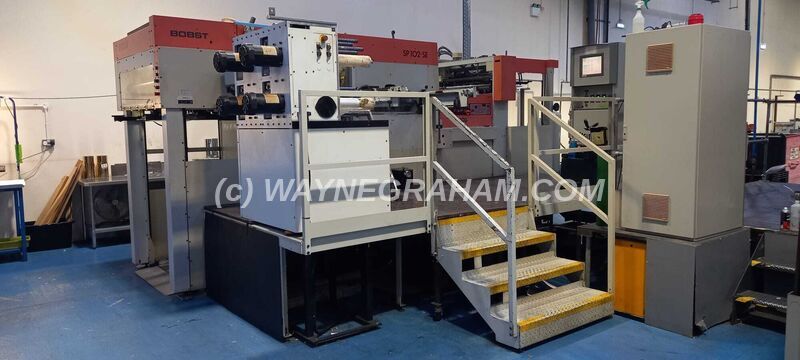 Image of a used Bobst SP 102 SE with Eagle Hot foiling system for sale - Year: 1999 - Ref: 31956