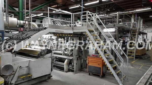 1989 Temcorr Multiflute Corrugated Laminator for sale. Equipped with: Maximum Sheet Size 1,420 x 1,020mm, Paper 160-360gsm (Base Machine), 6 Tearstrips, Suitable for Food-Grade Packaging, Single Face Section 90-250gsm, E, F and D Flutes: