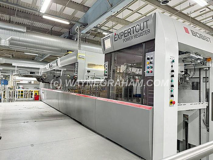 Image of a pre-owned Bobst Expertcut 106 PER with Power Register, Stripping and Blanking Stations CUBE, Productivity Plus for sale - Year: 2016 - LOW HOURS - Ref: 32020