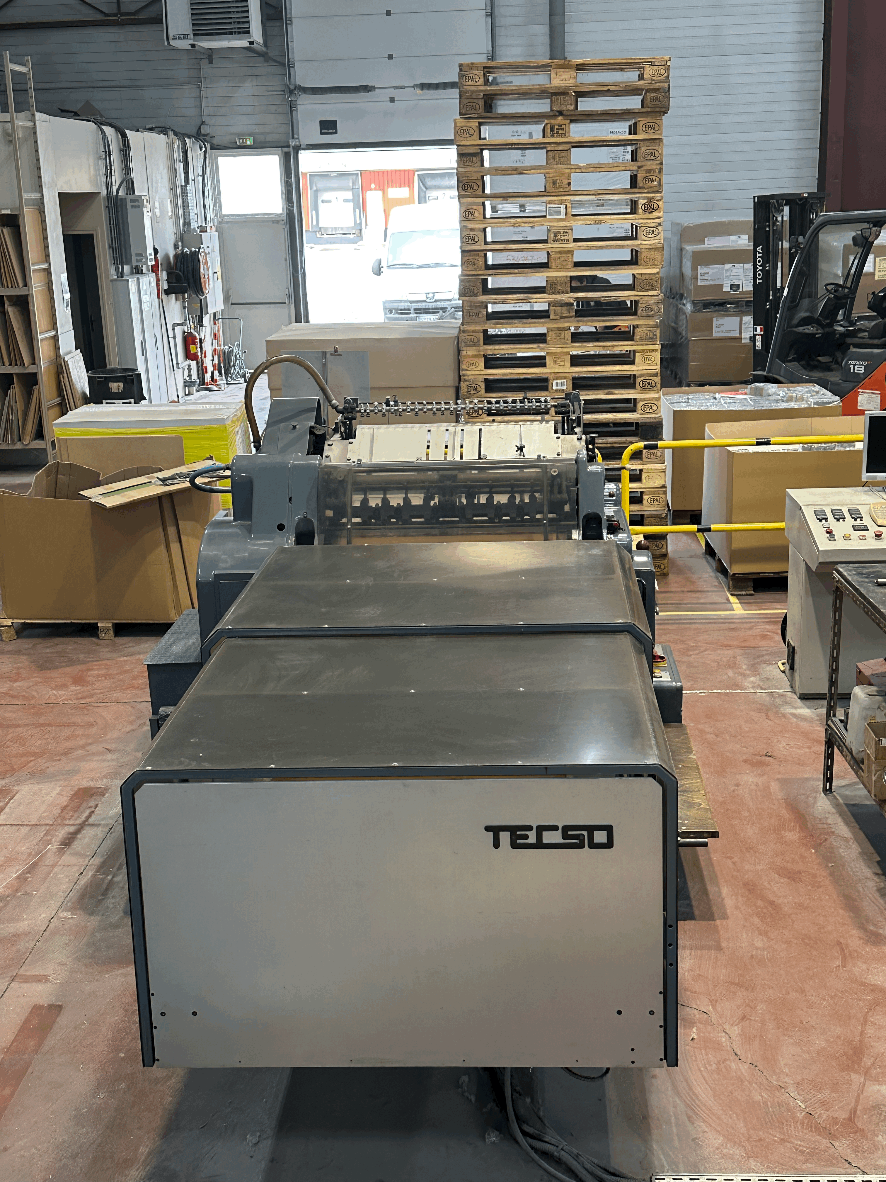Image of a used Heidelberg SBG Cylinder Converted to Hot Foil Stamping with Tecso Hot Foil Unit with 2 Foil Pulls and 3 Heated Zones - Ref: 32052
