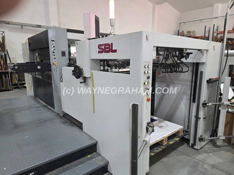 Image of a SBL Machinery Model 1050 used or pre-owned Die Cutting Machine For Sale - Year: 2022 - Equipped with: Maximum Sheet Size 1,050 x 750mm, Only 5,000 Working Hours, Stripping Station, Quicklock, Non-Stop Feeder, Continuous Delivery, Non-Stop Feeder - Ref: 32113