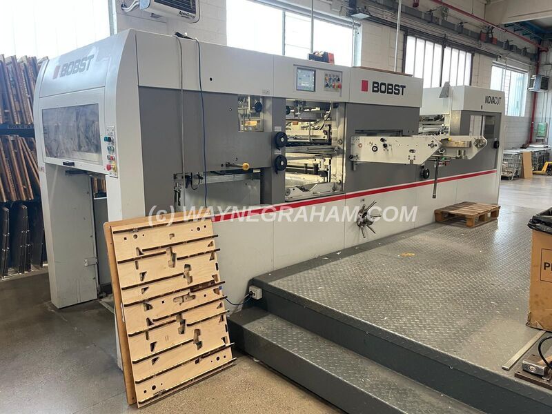 Image of a used or seconhand Bobst Novacut 106-E Die Cutter for sale - Year: 2017 - Equipped with: Maximum Sheet Size 1,060 x 760mm, Stripping Station, Paper and Board 80-2,000gsm, Corrugated to 4mm