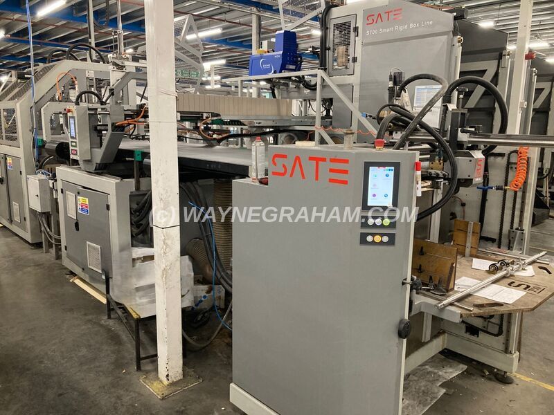 Image of a used Sate 250 S700 Smart Rigid Box Line - For Manufacturing High Quality Rigid Boxes - Presently Used for High End Perfume Boxes - Year: 2020 - Ref: 32153