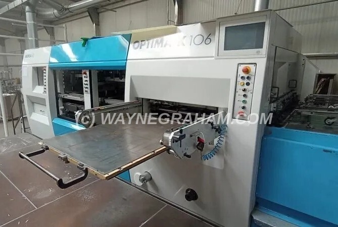 Image of a pre-owned Koenig & Bauer (KBA) Iberica Optima K 106 Die Cutting Machine equipped with Stripping and Blanking - Year: 2017 - Ref: 32160