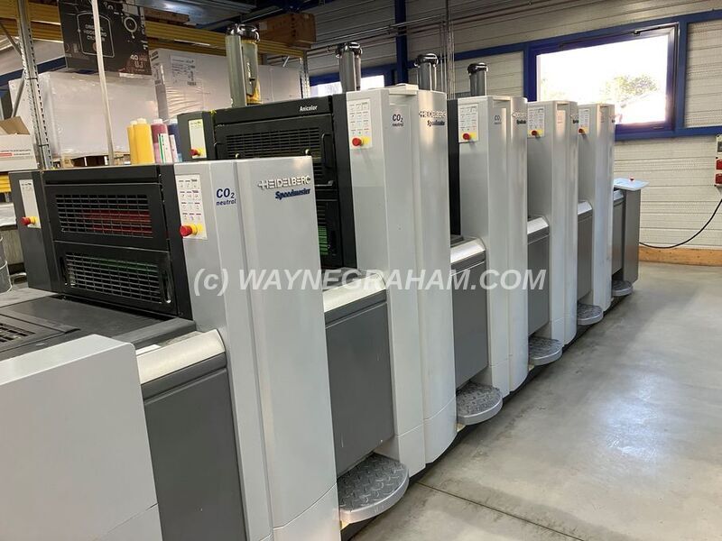 Image of a pre-owned Heidelberg SX 52-4-LX Four Colour Printing Press with Anicolor, CP2000, Alcolor Vario Dampening, Autoplate, Automatic Blanket Wash, Automatic Ink Roller Wash, Automatic Impression Cylinder Wash, IR Dryer, Coater and Extended Delivery - Year: 2013 For Sale