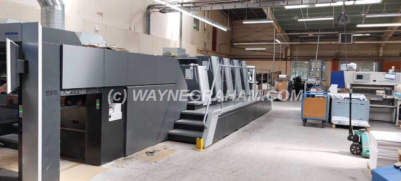 Image of a pre-owned Heidelberg XL 75-4-LX Four Colour Printing Press For sale - Equipped with: CPrinect Press Center XL 2, Axis Control 2, Alcolor Vario Dampening, Technotrans Refrigeration and Recirculation, Autoplate PRO, Preset Plus Feeder and Delivery, Ink Temperature Control, Automatic Blanket Wash, Automatic Ink Roller Wash, Automatic Impression Cylinder Wash, Air Transfer System, 18,000 Sheets Per Hour Option, Anilox Coating Unit, Extended Delivery, Weko Powder Spray System, Prints to 0.8mm - Year 2019 - Ref: 32141