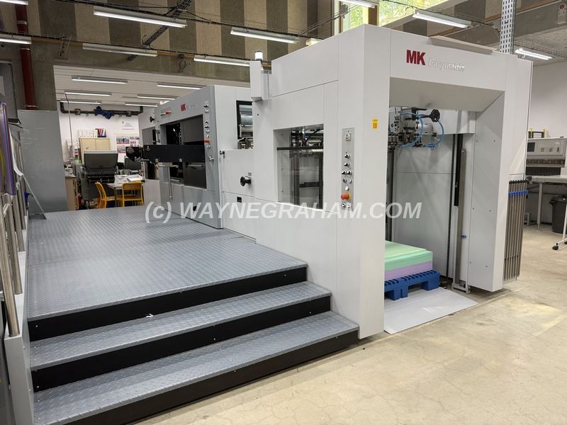 Image of a used Heidelberg Easymatrix 106 CS Die Cutting Machine For Sale - Year: 2018 - Equipped with: Maximum Sheet Size 1,060 x 750mm, Stripping Station, Paper and Board 90gsm to 2,000gsm, Corrugated to 4mm, Colour Touch Screen, Non-Stop Feeder, Continuous Delivery, Centerline, Quicklock - Ref: 32228